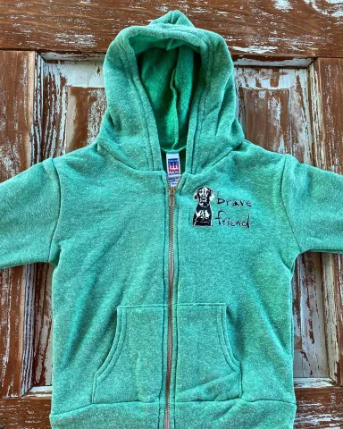 Bravefriend Toddler Tri-blend Fleece Full Zip Hoodie