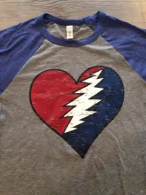 Grateful Heart  3/4 Sleeve Baseball Shirt